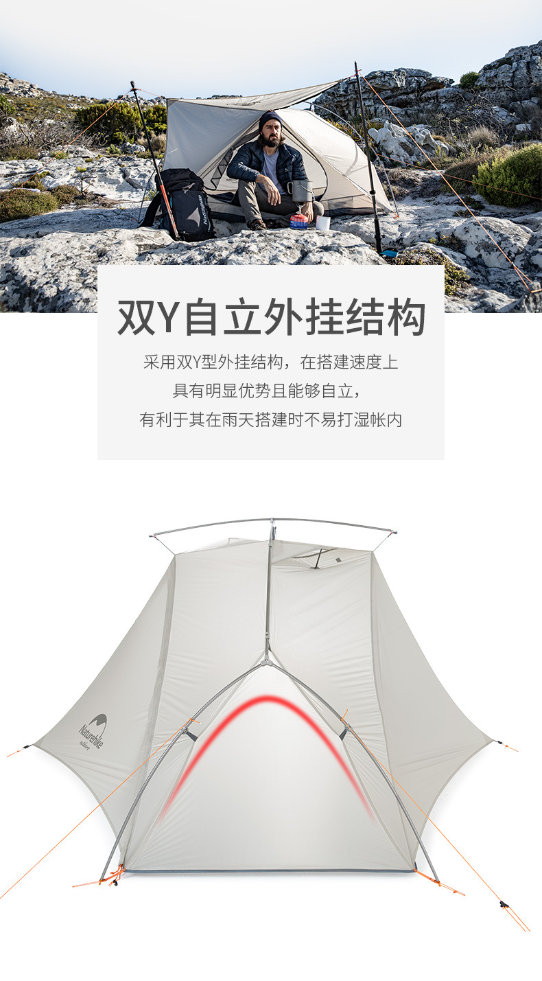Cheap Goat Tents  VIK Series Ultralight Tent 1 2 Persons Outdoor Camping Tent Vent Opening Outside Super Light External Single Tent Tents 